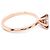 Autre Marque Anello solitario in oro rosa e diamante da 0,99 ct - vista 4