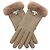 Lammfell- und Nerz-Handschuhe mit Kelly Cadena Charm von Hermès Braun