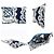 Pochette Piatta GM Truth Bora Hermès Bianco Blu navy - vista 2