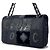 Borsa a spalla in tweed nero Chanel - vista 2