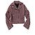 Autre Marque Giacca Biker BILL TORNADE Tweed Rosso e Blu Lana Bianco sporco