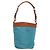 Borsa a Spalla PRADA in Nylon Pelle Argento Blu Auth 135381