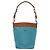 Borsa a Spalla PRADA in Nylon Pelle Argento Blu Auth 135381 - vista 13