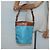 Borsa a Spalla PRADA in Nylon Pelle Argento Blu Auth 135381 - vista 25