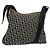 Borsa a spalla in tela Trotter Christian Dior blu navy argento Auth bs27283