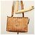 Borsa tote MCM Logogram Vicetos in pelle PVC marrone e oro Auth bs28523 D'oro - vista 21