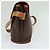 Céline Borsa a Spalla in Tela Macadam CELINE in Pelle PVC Marrone Oro Auth 129705 D'oro - vista 4