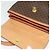 Céline Borsa a Spalla in Tela Macadam CELINE in Pelle PVC Marrone Oro Auth 129705 D'oro - vista 9