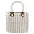 Gancini Handtasche aus Raphia in Weiß und Gold Auth 136858V von Salvatore Ferragamo Golden - Ansicht 3