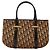 Borsa a mano in tela Trotter Christian Dior marrone oro Auth 138806 D'oro - vista 2