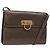 Borsa a Spalla Gancini in Pelle Marrone Argento Auth 135987 di Salvatore Ferragamo