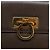 Borsa a Spalla Gancini in Pelle Marrone Argento Auth 135987 di Salvatore Ferragamo - vista 17