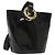Céline Borsa a Spalla CELINE Circle Smalto Nero Oro Auth 137438 D'oro