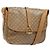 Céline Bolsa de Ombro em Lona Macadam CELINE PVC Bege Ouro Auth 137286 Dourado