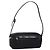 Borsa a Spalla Gancini Salvatore Ferragamo in Tela e Pelle Nera Dorata Auth bs28715