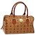 Borsa MCM Logogram Vicetos in pelle PVC marrone e oro Auth 137750 D'oro