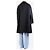 Autre Marque Abrigo jacquard negro de doble botonadura con lazo - tamaño S - vista 2