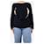 Comme Des Garcons Navyblauer gerippter Klapppullover - Größe M Marineblau  - Ansicht 1