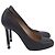 Timeless Chanel CC Pumps mit runder Spitze aus grauem Leder