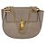 Chloé Borsa a tracolla incrociata Chloe Small Drew in pelle di agnello grigia grana Grigio