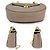 Chloé Borsa a tracolla incrociata Chloe Small Drew in pelle di agnello grigia grana Grigio - vista 3