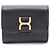 Chloé Chloe Marcie Small Trifold Leather Wallet Black