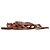 Sandali piatti T-Strap Rockstud Valentino Garavani in pelle marrone Rosso - vista 4