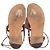 Sandali piatti T-Strap Rockstud Valentino Garavani in pelle marrone Rosso - vista 6