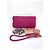 Miu Miu Borsa a spalla in pelle di agnello nappa rosa MiuMiu con cristalli. - vista 2