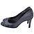 Pumps con accento usurato Chanel CC in suede grigio - vista 4