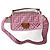 Fendi Baguette NM FF en lona bordada y perforada Rosa Fucsia