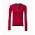 Top Alexander McQueen, modelo Red Knit Henley. Roja