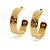 Pendientes de Stud de Metal Dorado Acolchado CC de Chanel 2024