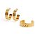 Pendientes de Stud de Metal Dorado Acolchado CC de Chanel 2024 - vista 5
