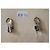 Orecchini Christian Dior Argento Metallo Strass Doppia C - vista 3