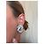 Orecchini Christian Dior Argento Metallo Strass Doppia C - vista 5