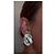 Orecchini Christian Dior Argento Metallo Strass Doppia C - vista 6