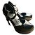 Prada Vintage Black Leather Clogs with High Sculpted Wooden Heels