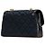 Chanel Nero CC Trapuntato in Raso Bijoux Catena Singola - vista 2
