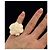 Chanel big Camelia whitegold + white achat  sz. 49 Weiß - Ansicht 4