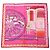 Foulard Hermès Balade En Berline 90 in seta rosa - vista 2