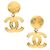 Chanel CC Logo Loop Ohrringe aus vergoldetem Messing - Vintage 1994 - Clip-On Schmuck mit Box Golden