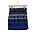 Falda Maje Jakarto azul de jacquard de algodón