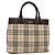 Burberry Nova Check Handtasche aus Canvas Beige Silber Authentisch 139256