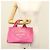 PRADA Canapa PM Bolso de mano de lona rosa dorado Auth bs28699 - vista 22