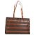 Céline Borsa tote in tela Macadam CELINE in pelle PVC marrone oro Auth 129707