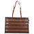 Céline Borsa tote in tela Macadam CELINE in pelle PVC marrone oro Auth 129707 - vista 2
