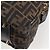 Bolso de mano de lona Zucca FENDI negro marrón oro Auth BA4615 Castaño Dorado - vista 13