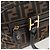 Bolso de mano de lona Zucca FENDI negro marrón oro Auth BA4615 Castaño Dorado - vista 14