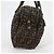 Bolso de mano de lona Zucca FENDI negro marrón oro Auth BA4615 Castaño Dorado - vista 5